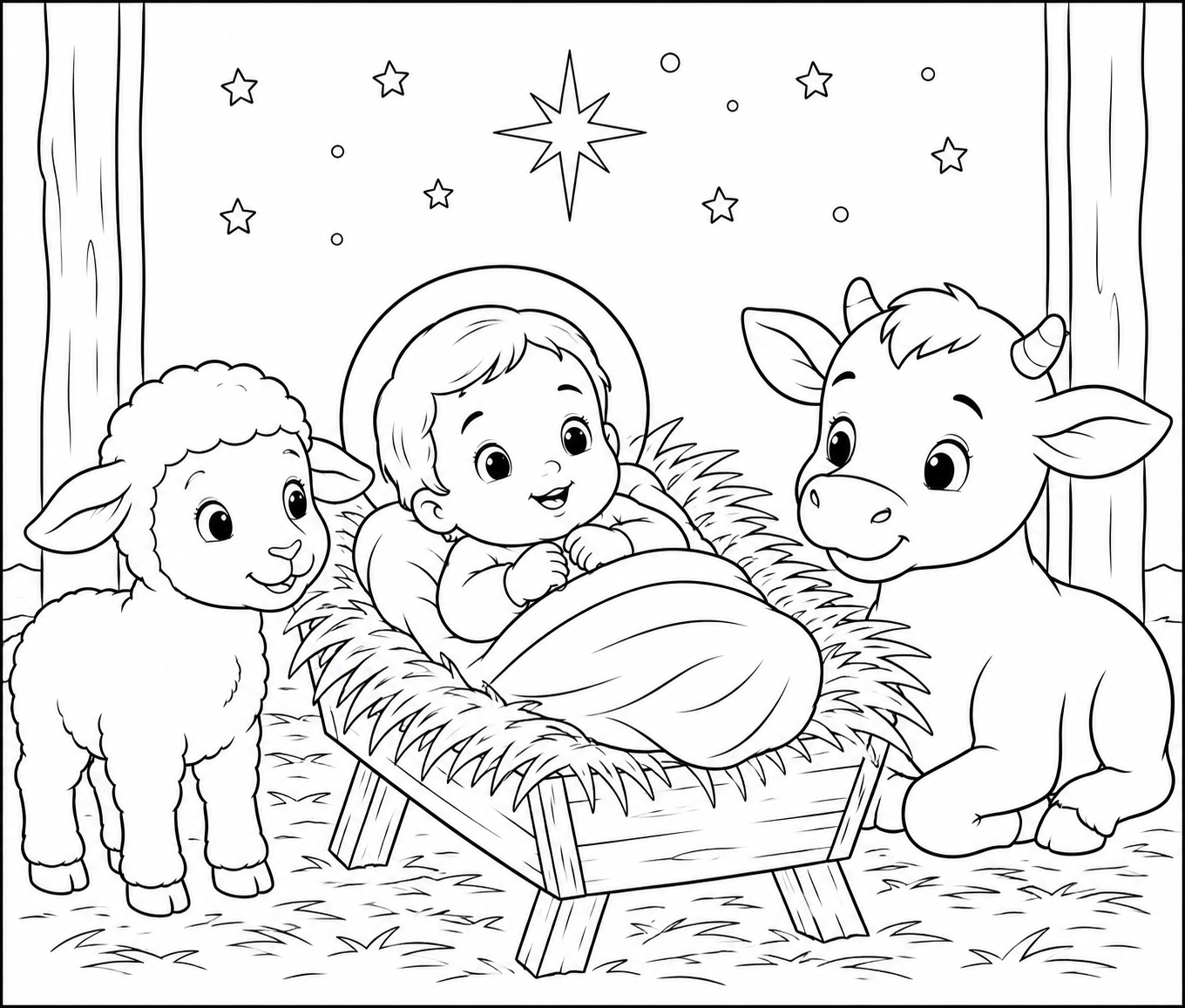 Baby Jesus coloring page